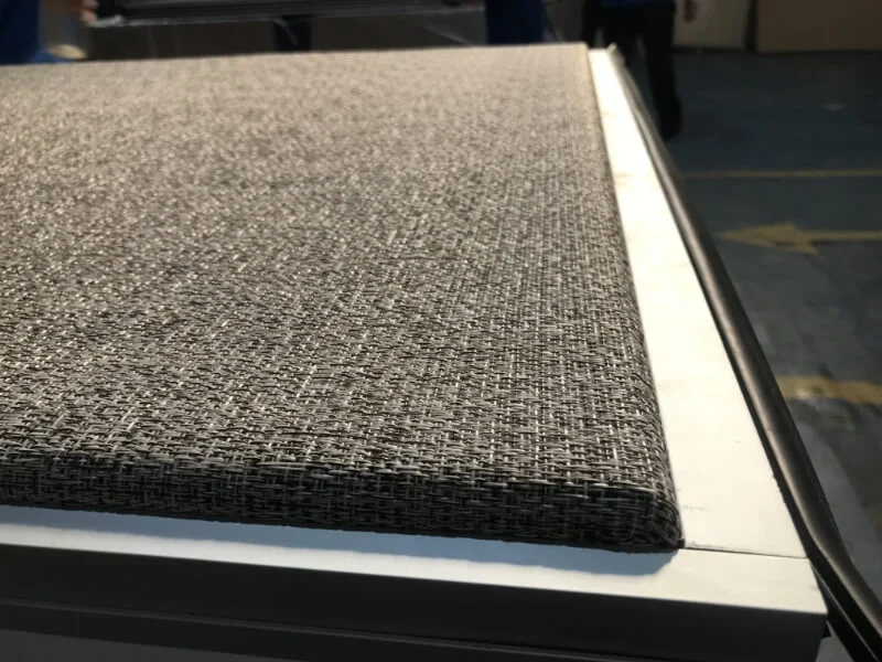 Padded fabric finish on a VersaWall acoustic partition panel