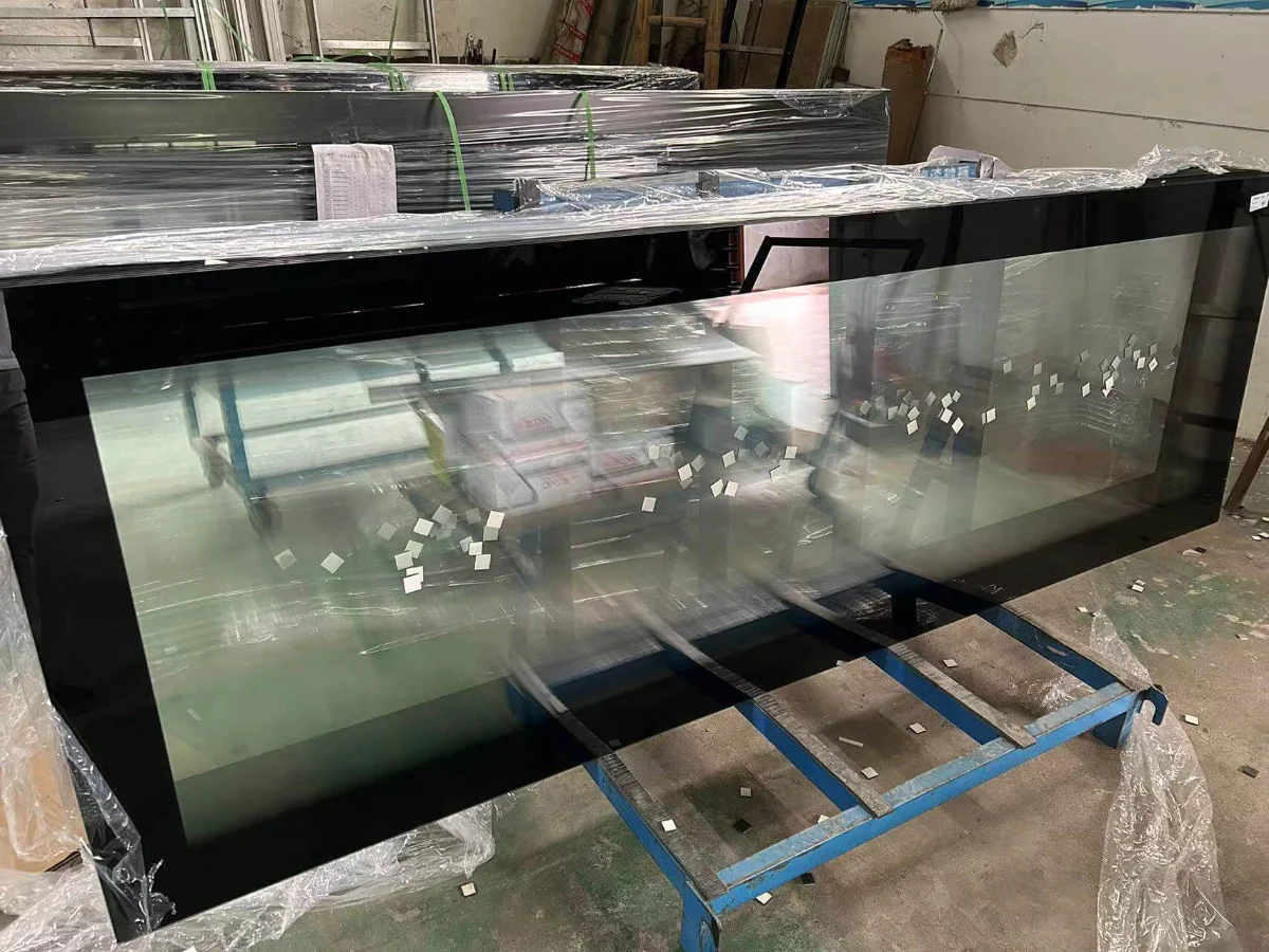 Tempered glass finish on a VersaWall acoustic partition panel