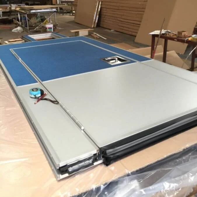 Melamine + fabric finish on a VersaWall acoustic partition panel